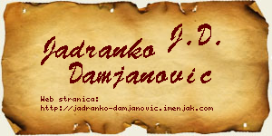 Jadranko Damjanović vizit kartica